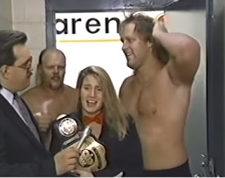 Smoky Mountain Wrestling - Fire on the Mountain 1993 Review -  Prime Time Brian Lee, Tammy Fytch and Dirty White Boy celebrate