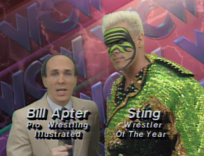 WCW Clash of the Champions 14 Review -  Bill Apter presents Sting with his PWI awards