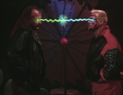 WCW Clash of the Champions 20 - Sting & Jake Roberts shoot FRICKEN LASER BEAMS at each other