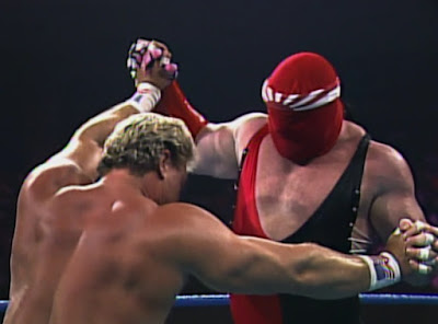 WCW WrestleWar 92 - Super Invader overpowers Todd Champion