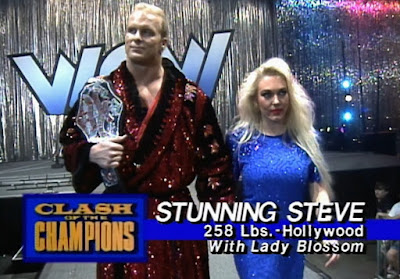 WCW Clash of the Champions 17 - Lady Blossom leads TV Champion Stunning Steve Austin into battle