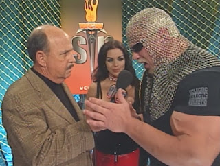 WCW Sin 2001 Review - Mean Gene Okerlund interviewed Scott Steiner (w/ Midajah)