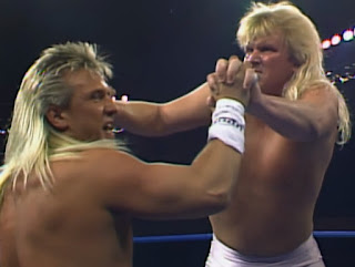 WCW Wrestlewar 1990 - Bobby Eaton overpowers Ricky Morton