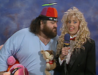 WCW Wrestlewar 1990 - Missy Hyatt recalls in horror as Norman goes in for a kiss