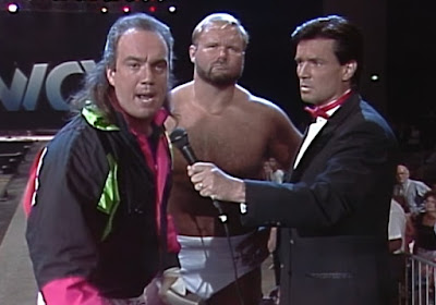 WCW Great American Bash 1991 Review - Eric Bischoff interviews Paul E. Dangerously and Arn Anderson