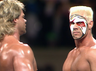 WCW Superbrawl II (1992) - Sting contemplates his next move against Lex Luger