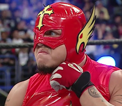 Wrestlemania 20 - Rey Mysterio is annoyed after losing to Chavo Guerrero