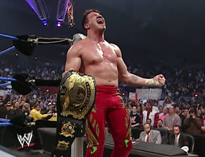 WWE No Way Out 2004 - Eddie Guerrero celebrates winning the WWE title