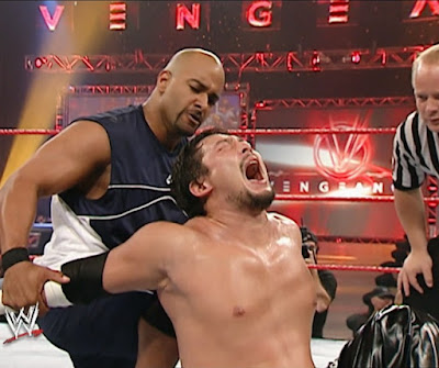 WWE Vengeance '04 - Coach puts a hurt on Tajiri