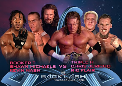 WWE Backlash 2003 Review - Booker T, Shawn Michaels, and Kevin Nash vs. Chris Jericho, Ric Flair, and Triple H