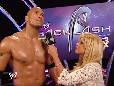 WWE Backlash 2003 Review - Terri Runnels interviews The Rock