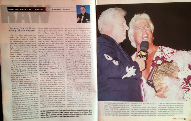 WWE - WWF Raw Magazine - April 1998 -   Jim Cornette charts the history of the NWA title