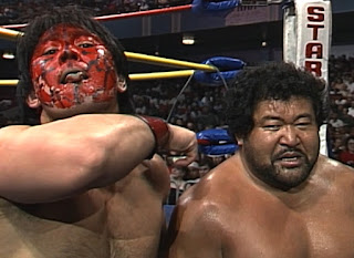 WCW Starrcade '90 Review  - Mr Saito and The Great Muta celebrate their victory