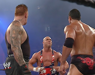 WWE Vengeance 2002 Review - Kurt Angle goads The Undertaker and The Rock