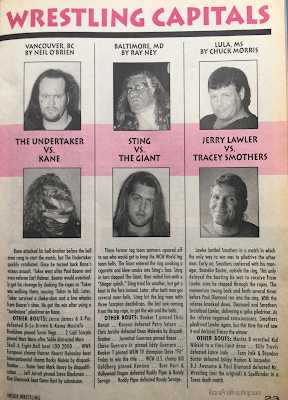 Inside Wrestling  - November 1998 -  Match reports in News from the Wrestling Capitals (2)