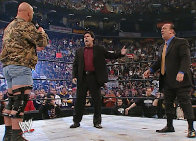 WWE Royal Rumble 2004 - Steve Austin confronts Eric Bischoff & Paul Heyman