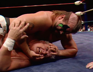 WCW / NWA Starrcade 1988 - True Gritt - Road Warrior Animal breaks Dusty Rhodes' face