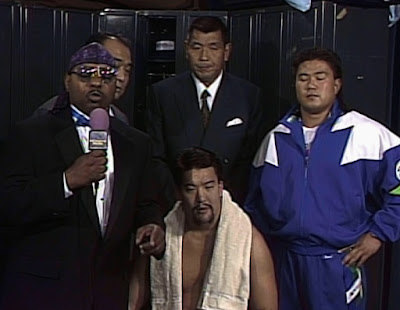 WCW Halloween Havoc 92 Review - Teddy Long w/ Masa Chono and his entourage