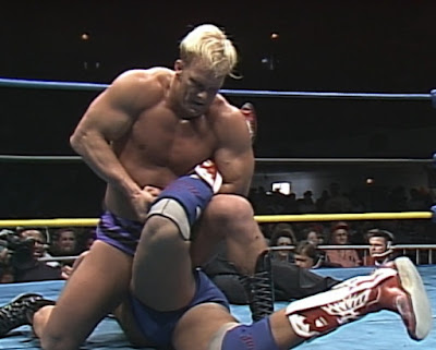 WCW Halloween Havoc 1992 - Steve Austin puts a hurting on Dustin Rhodes