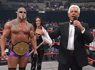 WCW Superbrawl Revenge 2001 - Ric Flair presents WCW Champion Scott Steiner & Midajah