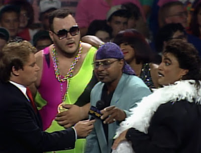 WCW Clash of the Champions 15 - Johnny B. Badd and Teddy Long confront PN News and Salt n Pepa