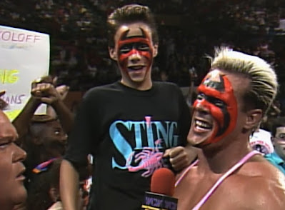 WCW Clash of the Champions 15: Ben from Knoxville, Tennessee won the Sting lookalike competition