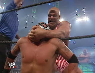 WWE Summerslam 2002 - Kurt Angle hurts Rey Mysterio