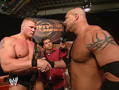 WWE Survivor Series 2003 Review - Bill Goldberg confronts Brock Lesnar