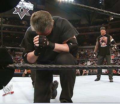 WWE Survivor Series 2003 Review - Mr. McMahon prays before his match with Undertaker