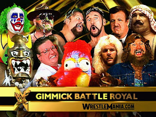 WWF's Wrestlemania 17 gimmick battle royal match graphic