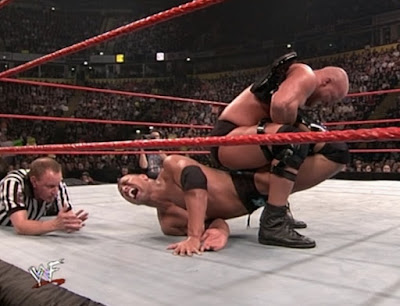 WWE / WWF Rebellion 2001 - Steve Austin puts The Rock in a Boston crab