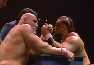 NWA Starrcade 1985 - Superstar Billy Graham faced Barbarian in an arm-wrestling match