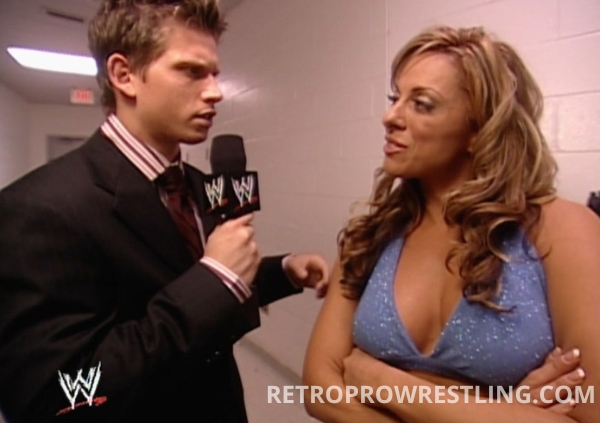 Josh Matthews interviews Dawn Marie at WWE No Mercy 2004