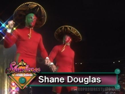 Tom Zenk as Shane Douglas as a Los Hombre luchadore