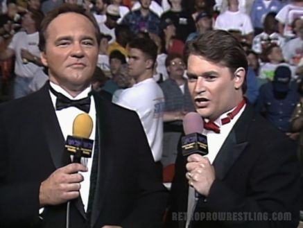 Larry Zybysko and Tony Schiavone present the WCW PPV - Slamboree '93