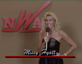 NWA Starrcade 1987 - Missy Hyatt said she was there to do interviews but never appeared again