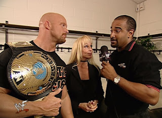 WWE King of the Ring 2001 - Jonathan Coachman interviews WWF Champion Steve Austin (w/ Debra)