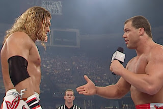 WWE - King of the Ring 2001 - Kurt Angle tries to get out of facing Edge in the final
