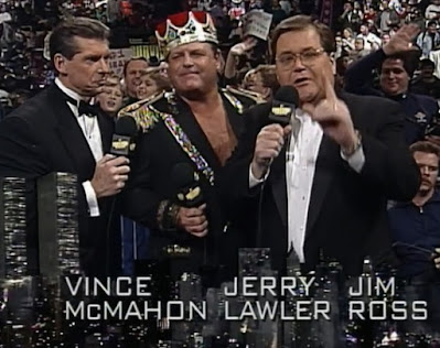 WWF / WWE SURVIVOR SERIES 1996: Vince McMahon and Jim Ross did commentary (Lawler joined for first match) WWF / WWE SURVIVOR SERIES 1996: Vince McMahon and Jim Ross did commentary (Lawler joined for first match)