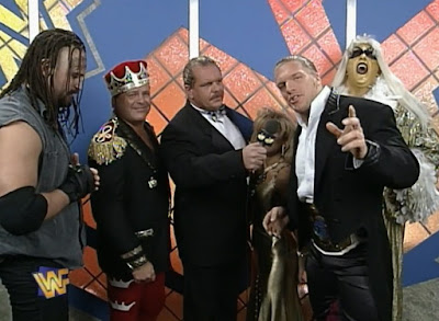 WWF / WWE SURVIVOR SERIES 1996: Hunter Hearst Hemlsey (HHH), Crush, Goldust and Jerry 'The King' Lawler WWF / WWE SURVIVOR SERIES 1996: Hunter Hearst Hemlsey (HHH), Crush, Goldust and Jerry 'The King' Lawler