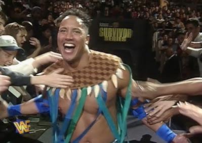 WWF / WWE SURVIVOR SERIES 1996: The Rock Rocky Maivia made his debut at the show WWF / WWE SURVIVOR SERIES 1996: The Rock Rocky Maivia made his debut at the show